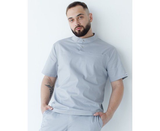 Изображение 7 Men's medical shirt Denver gray s. 54, "WHITE ROBE" 427-328-679, Size: 54, Color: grey