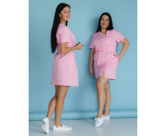 Изображение  Women's medical tunic Naomi pink s. 46, "WHITE ROBE" 151-337-679, Size: 46, Color: pink