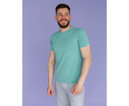 Изображение  Medical T-shirt men's gray-green s. XL, "WHITE ROBE" 153-396-681, Size: XL, Color: gray-green