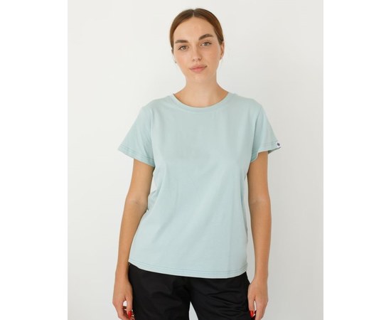 Зображення  Класична жіноча футболка жіноча світло-м'ятна р. L, "БІЛИЙ ХАЛАТ" 469-440-730, Розмір: L, Колір: світло-м'ятний