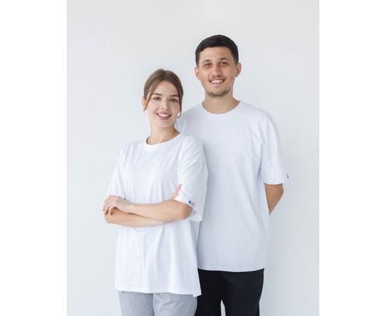 Изображение  Medical T-shirt unisex white s. L, "WHITE ROBE" 453-324-730, Size: L, Color: white