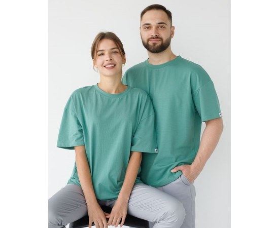 Изображение  Medical T-shirt unisex green s. L, "WHITE ROBE" 453-396-730, Size: L, Color: green