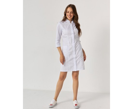Изображение  Women's medical gown Sakura white s. 40, "WHITE ROBE" 160-324-678, Size: 40, Color: white