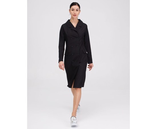 Изображение  Women's medical gown Monika black s. 44, "WHITE ROBE" 356-321-677, Size: 44, Color: black