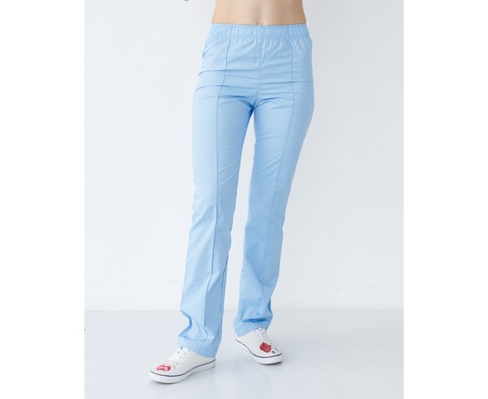 Изображение  Women's medical trousers, blue 50, "WHITE ROBE" 163-333-726, Size: 50, Color: blue light