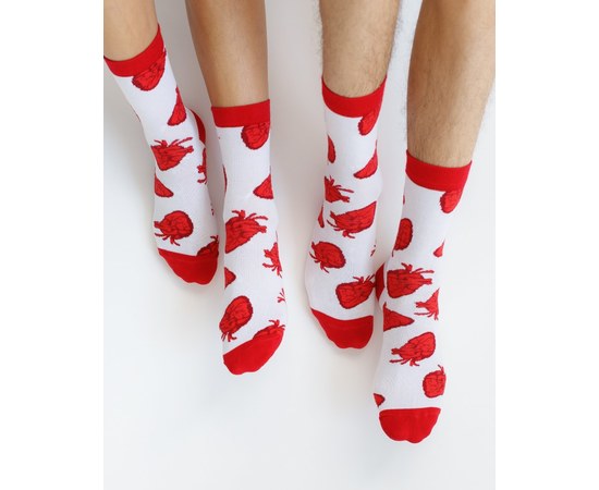 Изображение  Medical socks with Heart print. 41-44, "WHITE ROBE" 143-420-878, Size: 41-44, Color: white