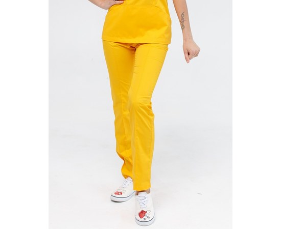 Изображение  Women's medical trousers, amber, s. 52, "WHITE ROBE" 163-461-726, Size: 52, Color: amber