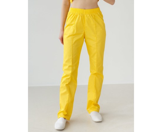 Изображение  Women's medical trousers yellow s. 40, "WHITE ROBE" 163-397-758, Size: 40, Color: yellow