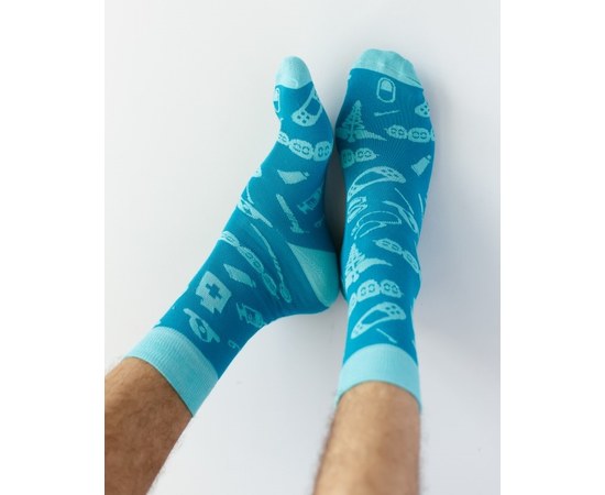 Изображение  Medical socks with Medicine print. 41-44, "WHITE ROBE" 143-417-837