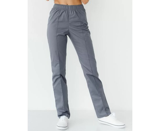Изображение  Women's medical trousers, dark gray +SIZE s. 56, "WHITE ROBE" 312-408-758, Size: 56, Color: dark grey