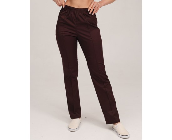 Изображение  Women's medical trousers, brown s. 42, "WHITE ROBE" 163-325-726, Size: 42, Color: brown