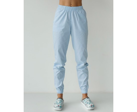 Изображение  Medical pants women's joggers azure s. 40, "WHITE ROBE" 303-462-730, Size: 40, Color: azure