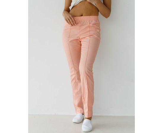 Изображение  Women's medical trousers, peach s. 42, "WHITE ROBE" 163-338-726, Size: 42, Color: peach