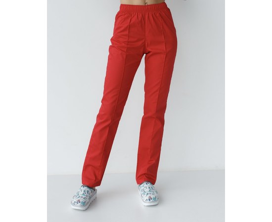 Изображение  Women's medical trousers, red. 40, "WHITE ROBE" 163-339-726, Size: 40, Color: red
