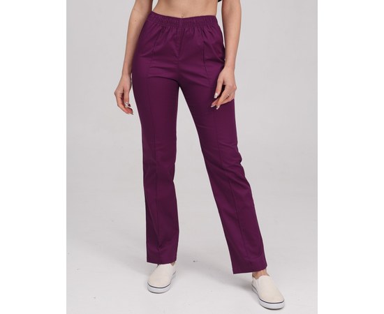 Изображение  Women's medical trousers purple s. 46, "WHITE ROBE" 163-335-726, Size: 46, Color: violet