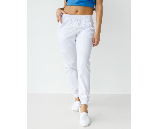 Изображение  Medical pants women's joggers white s. 40, "WHITE ROBE" 303-324-730, Size: 40, Color: white