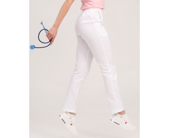 Изображение  Медицинские женские брюки Торонто белые р. 42, "БЕЛЫЙ ХАЛАТ" 390-324-708, Размер: 42, Цвет: белый