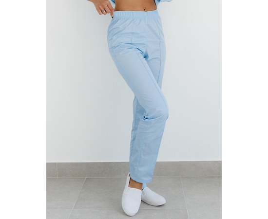 Изображение  Medical trousers for women, azure s. 44, "WHITE ROBE" 163-462-726, Size: 44, Color: azure