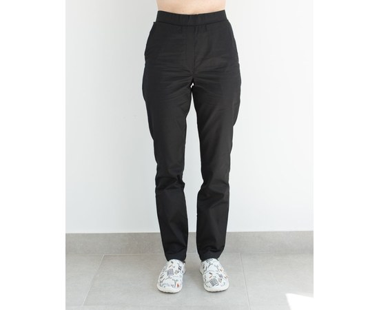 Изображение  Медицинские женские брюки Торонто (Cotton Elite) черные р. 42, "БЕЛЫЙ ХАЛАТ" 390-321-917, Размер: 42, Цвет: черный