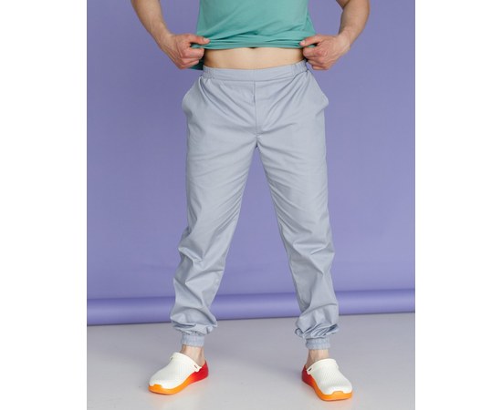 Изображение  Medical pants men's joggers gray s. 46, "WHITE ROBE" 342-328-758, Size: 46, Color: grey