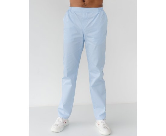 Изображение  Men's medical trousers Boston azure s. 50, "WHITE ROBE" 328-462-758, Size: 50, Color: azure