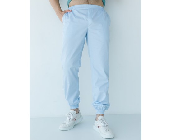 Изображение  Medical pants men's joggers azure s. 50, "WHITE ROBE" 342-462-758, Size: 50, Color: azure