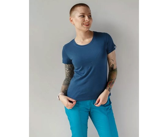 Изображение  Women's medical T-shirt sapphire s. XL, "WHITE ROBE" 152-406-681, Size: XL, Color: sapphire