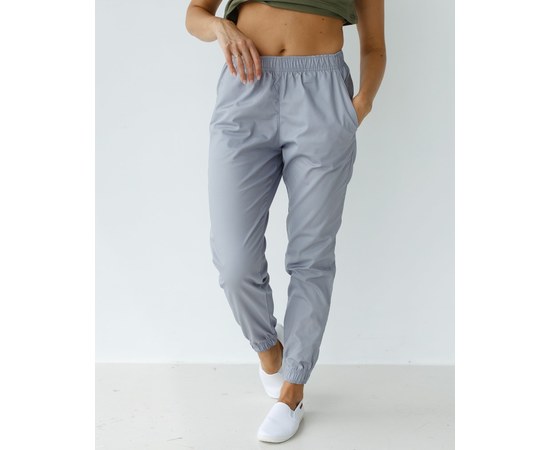 Изображение  Medical pants women's joggers gray s. 40, "WHITE ROBE" 303-328-730, Size: 40, Color: grey