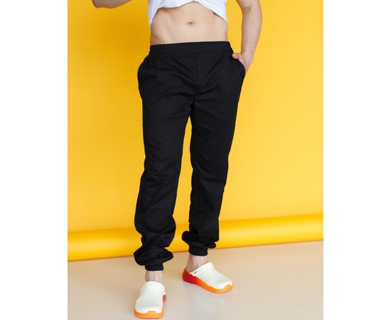 Изображение  Medical pants men's joggers black s. 50, "WHITE ROBE" 342-321-758, Size: 50, Color: black