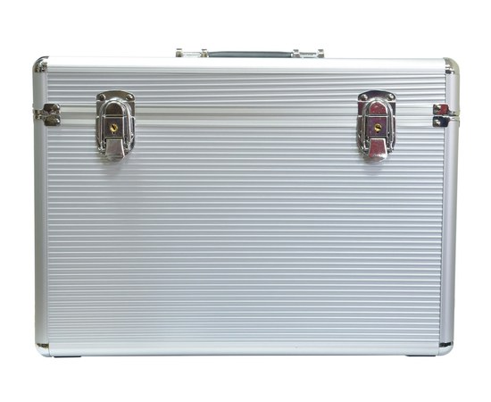 Зображення  Кейс-валіза для майстра манікюру, візажиста, YRE пластик метал 38 х 29 х 27 см, срібло