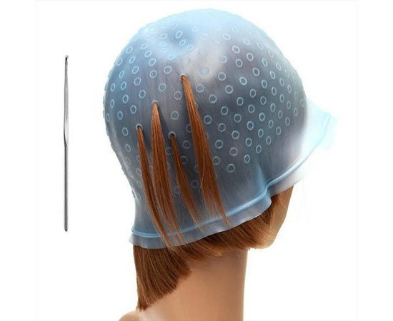 Зображення  Шапочка силіконова для мелірування волосся з гачком YRE