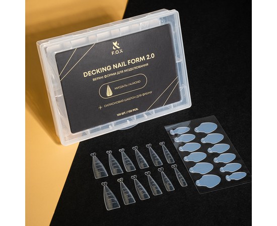 Изображение 2 F.O.X Decking Nail form 2.0 Верхние формы для моделирования Миндаль (120 шт)