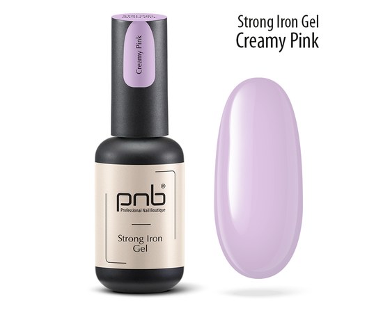 Изображение  Polymerized gel PNB Strong Iron Gel Creamy Pink, 8 ml, Volume (ml, g): 8, Color No.: Creamy Pink