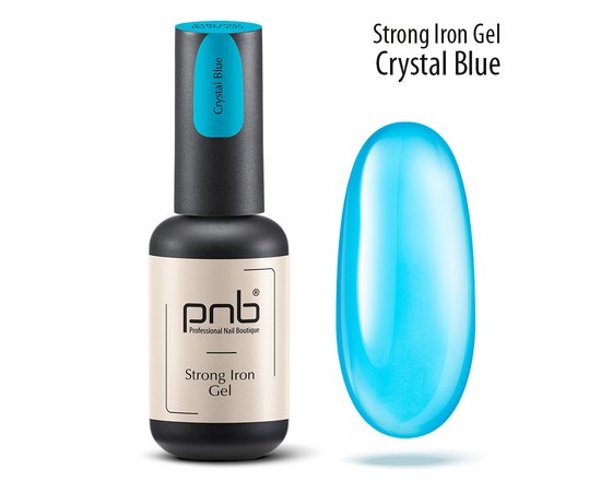 Изображение  Гель витражный PNB Strong Iron Gel Crystal Blue, 8 мл, Объем (мл, г): 8, Цвет: Blue