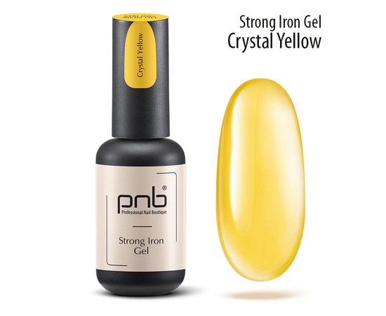 Изображение  Гель витражный PNB Strong Iron Gel Crystal Yellow, 8 мл, Объем (мл, г): 8, Цвет №: Yellow