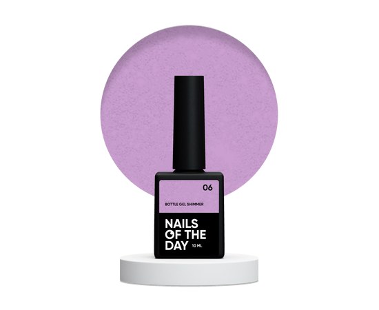 Зображення  Nails Of The Day Bottle gel shimmer №06 – надміцний фіолетовий гель зі срібним шимером, 10 мл, Об'єм (мл, г): 10, Цвет №: 06