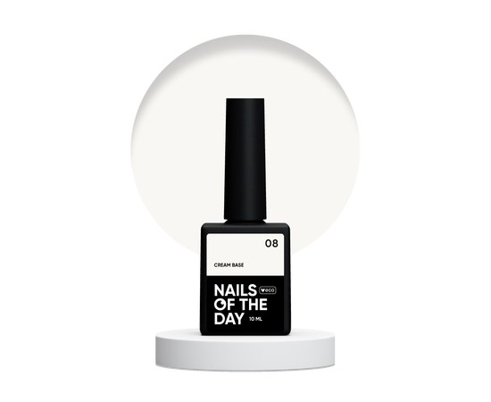 Изображение  Base for sensitive nails NailsOfTheDay Cream Base №08 milk, 10 ml, Volume (ml, g): 10, Color No.: 8