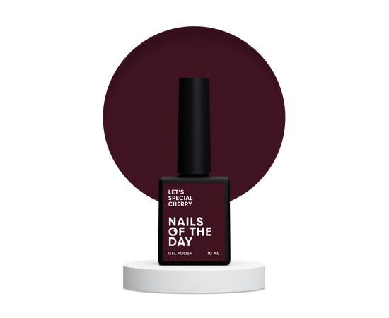 Изображение  Nails Of The Day Let's special Cherry - spiro-cherry gel nail polish covering in one sphere, 10 ml, Volume (ml, g): 10, Color No.: Cherry