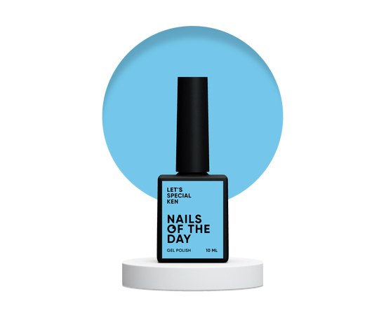 Зображення  Nails Of The Day Let's special Ken – особливий небесно-голубий гель-лак для нігтів, що перекриває в один слой, 10 мл, Об'єм (мл, г): 10, Цвет №: Ken
