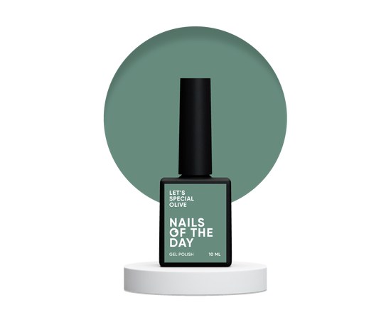 Изображение  Nails Of The Day Let's special Olive – холодный оливковый гель-лак для ногтей, перекрывается в один слой, 10 мл, Объем (мл, г): 10, Цвет №: Olive