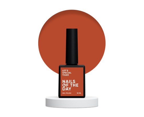 Изображение  Nails Of The Day Let's special Tiger – carrot gel nail polish covering in one sphere, 10 ml, Volume (ml, g): 10, Color No.: Tiger