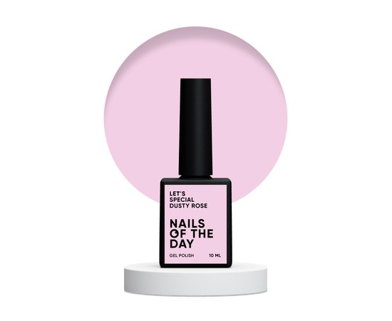 Изображение  Nails Of The Day Let's special Dusty Rose – особый бдительно-розовый гель-лак для ногтей, перекрывается в один слой, 10 мл, Объем (мл, г): 10, Цвет №: Dusty Rose