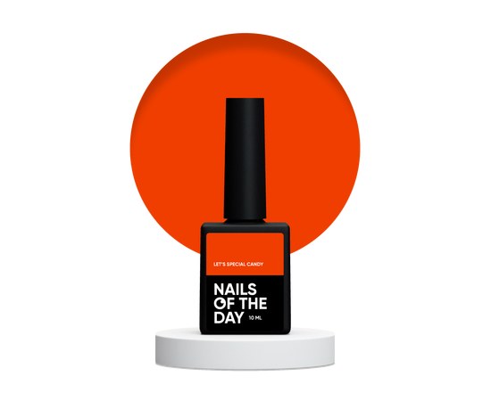 Изображение  Nails Of The Day Let's special Candy - a special bright saturated coral gel polish that overlaps in one ball, 10 ml, Volume (ml, g): 10, Color No.: Candy