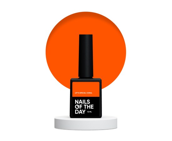Изображение  Nails Of The Day Let's special Coral - a special coral gel polish that overlaps in one sphere, 10 ml, Volume (ml, g): 10, Color No.: Coral