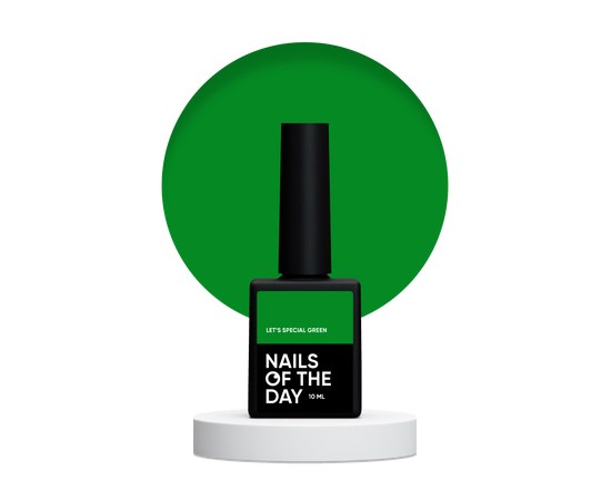 Зображення  Nails Of The Day Let's special Green – особливий зелений гель-лак, що перекриває в один слой, 10 мл, Об'єм (мл, г): 10, Цвет №: Green