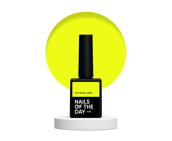 Изображение  Nails Of The Day Let's special Lemon - a special neon-lemon gel polish that overlaps in one sphere, 10 ml, Volume (ml, g): 10, Color No.: Lemon