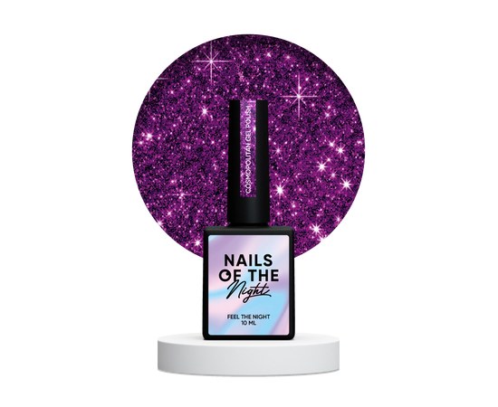 Зображення  Nails Of The Night Cocktails gel Cosmopolitan – темно–рожевий світловідбиваючий гель-лак для нігтів, 10 мл, Об'єм (мл, г): 10, Цвет №: Cosmopolitan