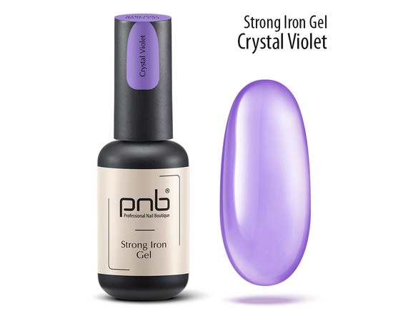 Изображение  Гель витражный PNB Strong Iron Gel Crystal Violet, 8 мл, Объем (мл, г): 8, Цвет №: Violet