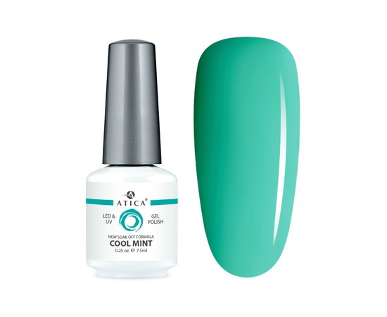 Изображение  Gel polish Atica GPM037 Cool Mint, 7.5 мл, Volume (ml, g): 45053, Color No.: 37