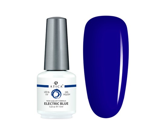 Изображение  Gel polish Atica GPM064 Electric Blue, 7.5 мл, Volume (ml, g): 45053, Color No.: 64